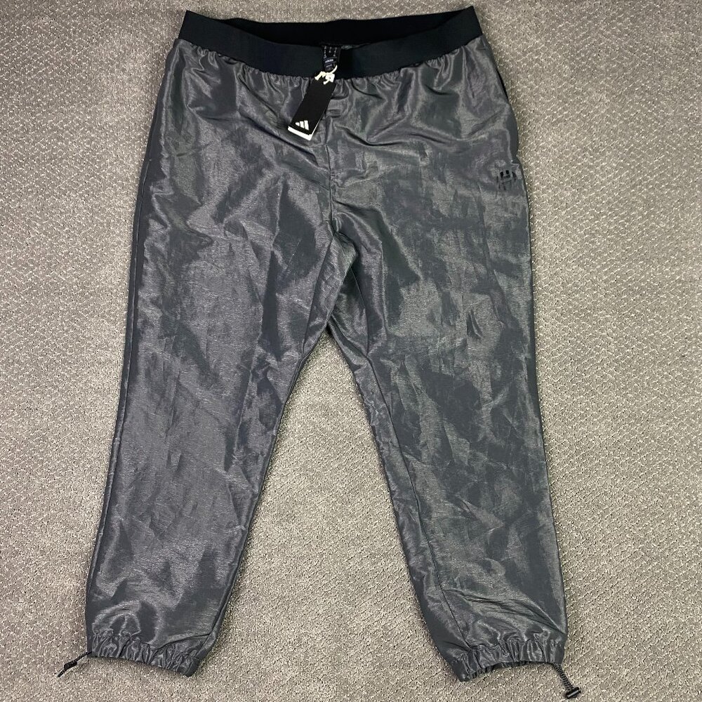 NWT Adidas Harden Traveler Pants Men's 2XL Gray Windbreaker Basketball IB9422